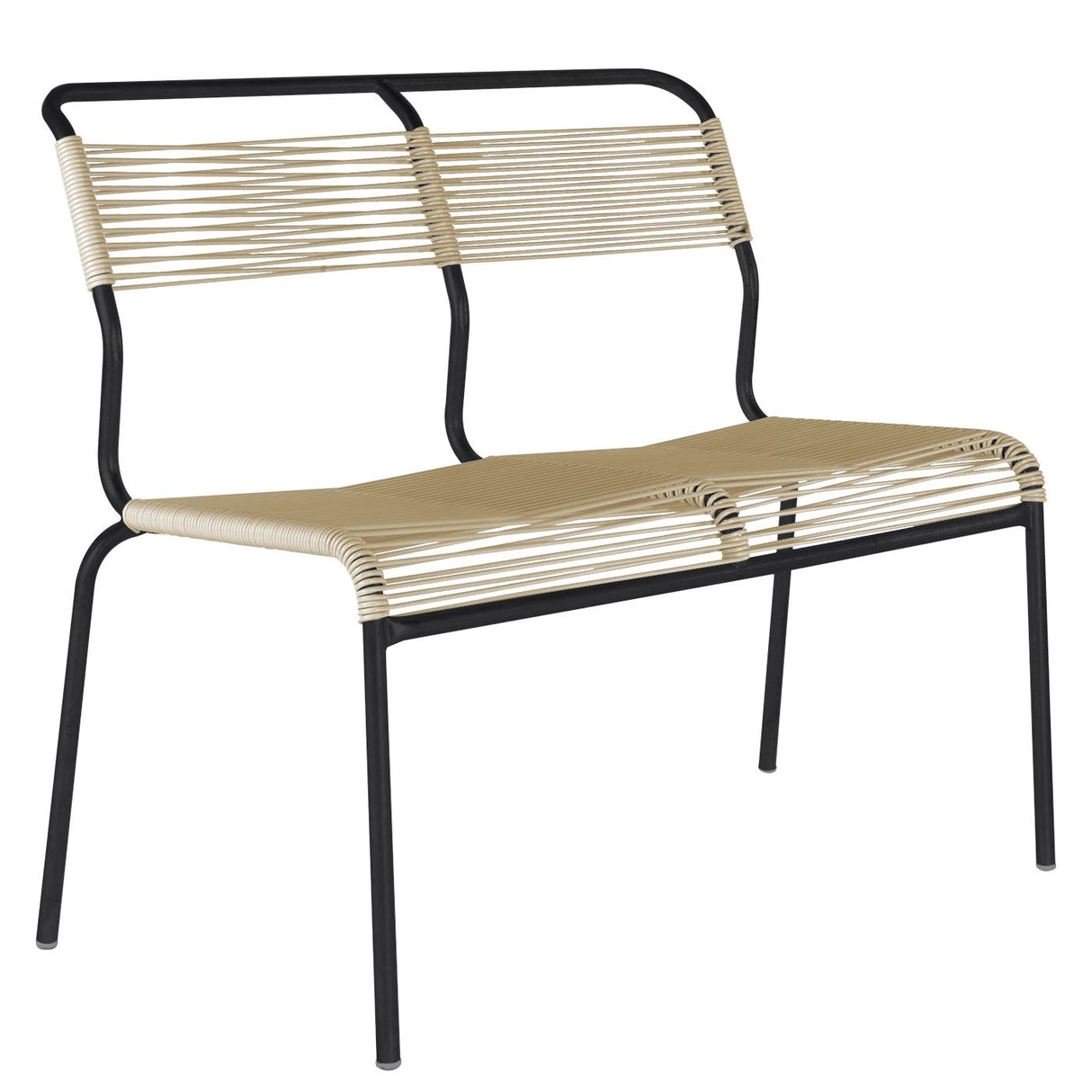 Schaffner Säntis Banc Spaghetti 2 places sans accoudoirs Noir 91 Marron pastel 83