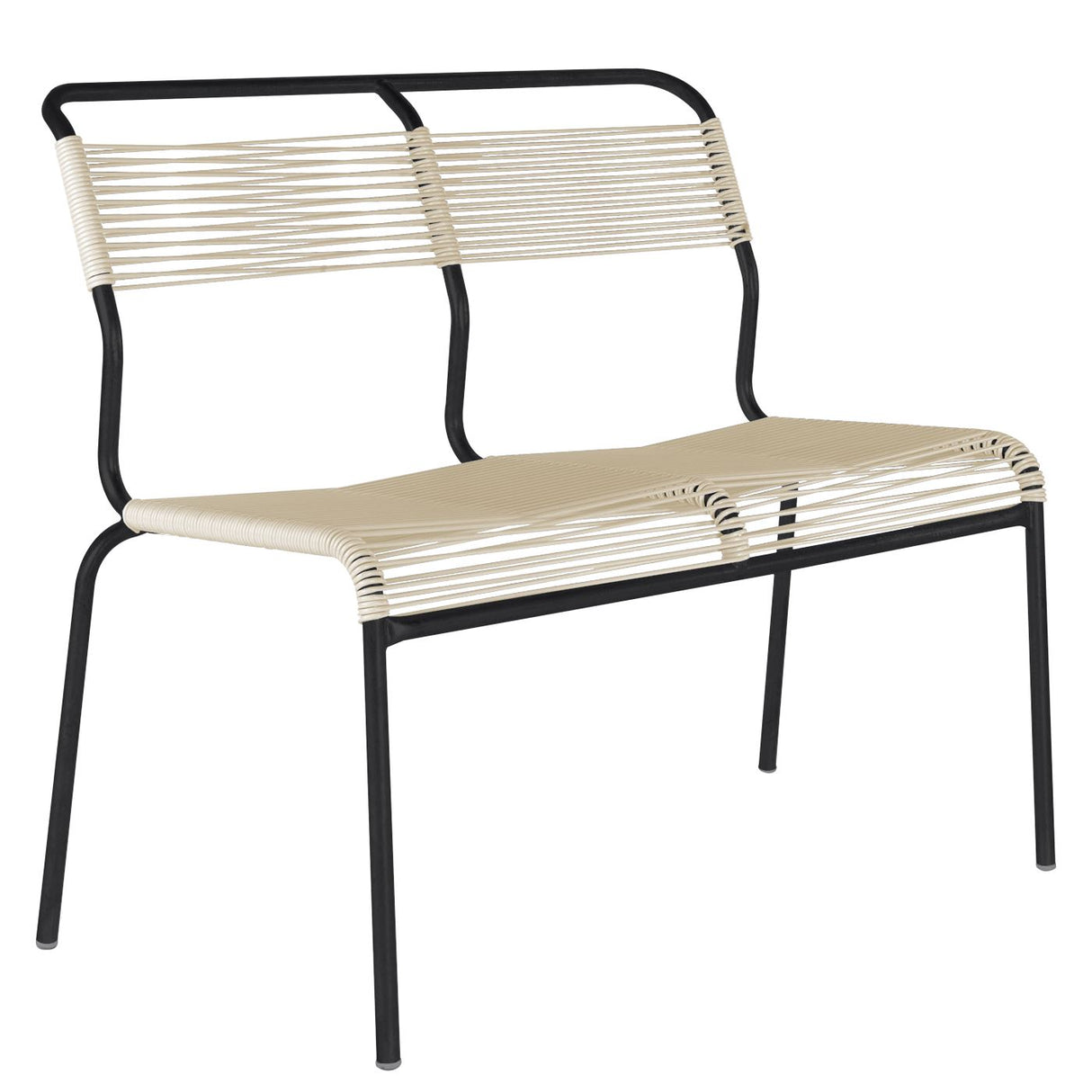 Schaffner Säntis Banc Spaghetti 2 places sans accoudoirs Noir 91 Sable pastel 15