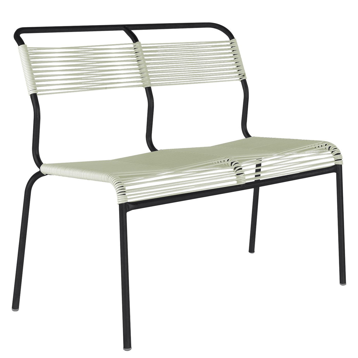 Schaffner Säntis Banc Spaghetti 2 places sans accoudoirs Noir 91 Vert pastel 64