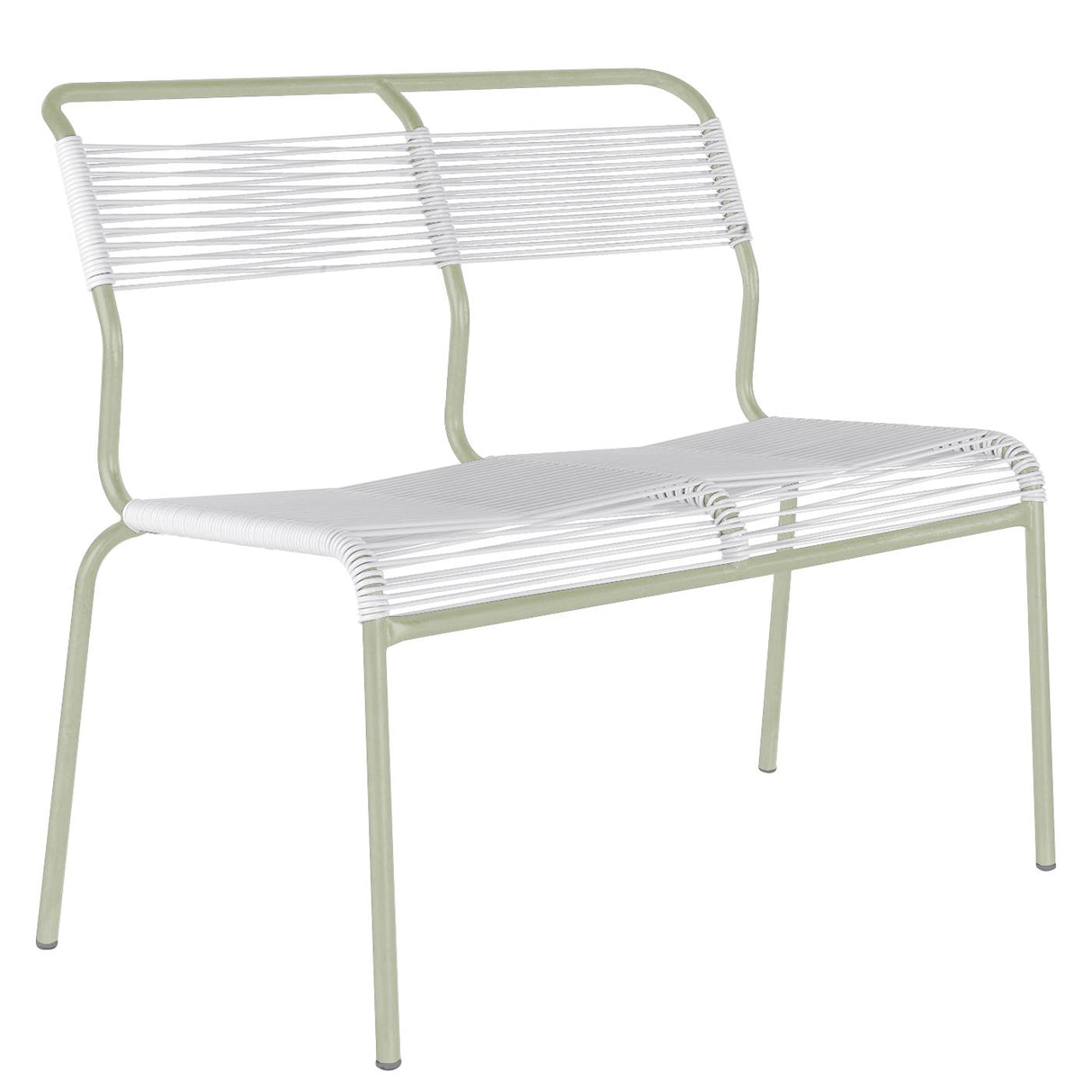 Schaffner Säntis Banc Spaghetti 2 places sans accoudoirs Vert Pastel 64 Blanc 90