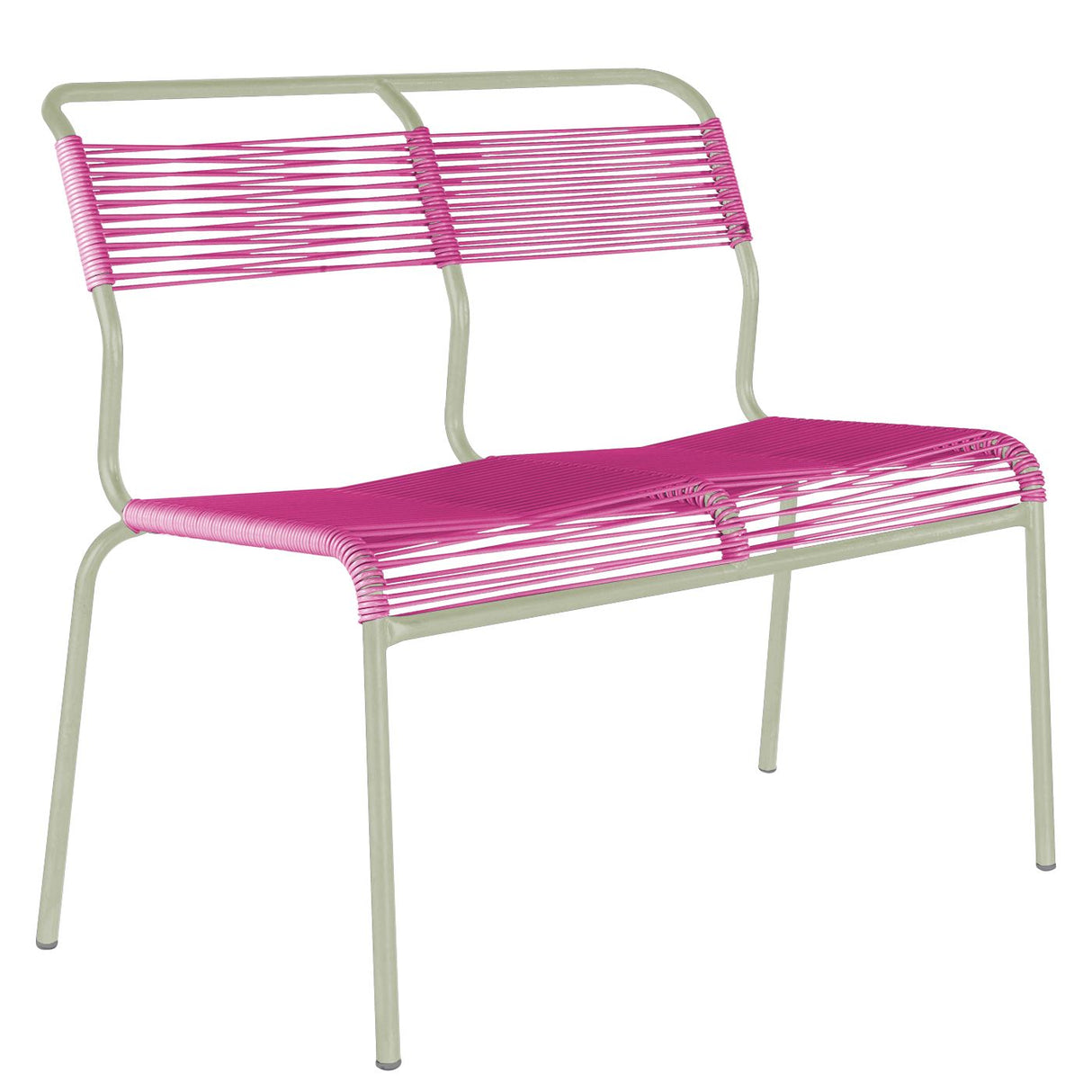 Schaffner Säntis Banc Spaghetti 2 places sans accoudoirs Vert Pastel 64 Rose 41