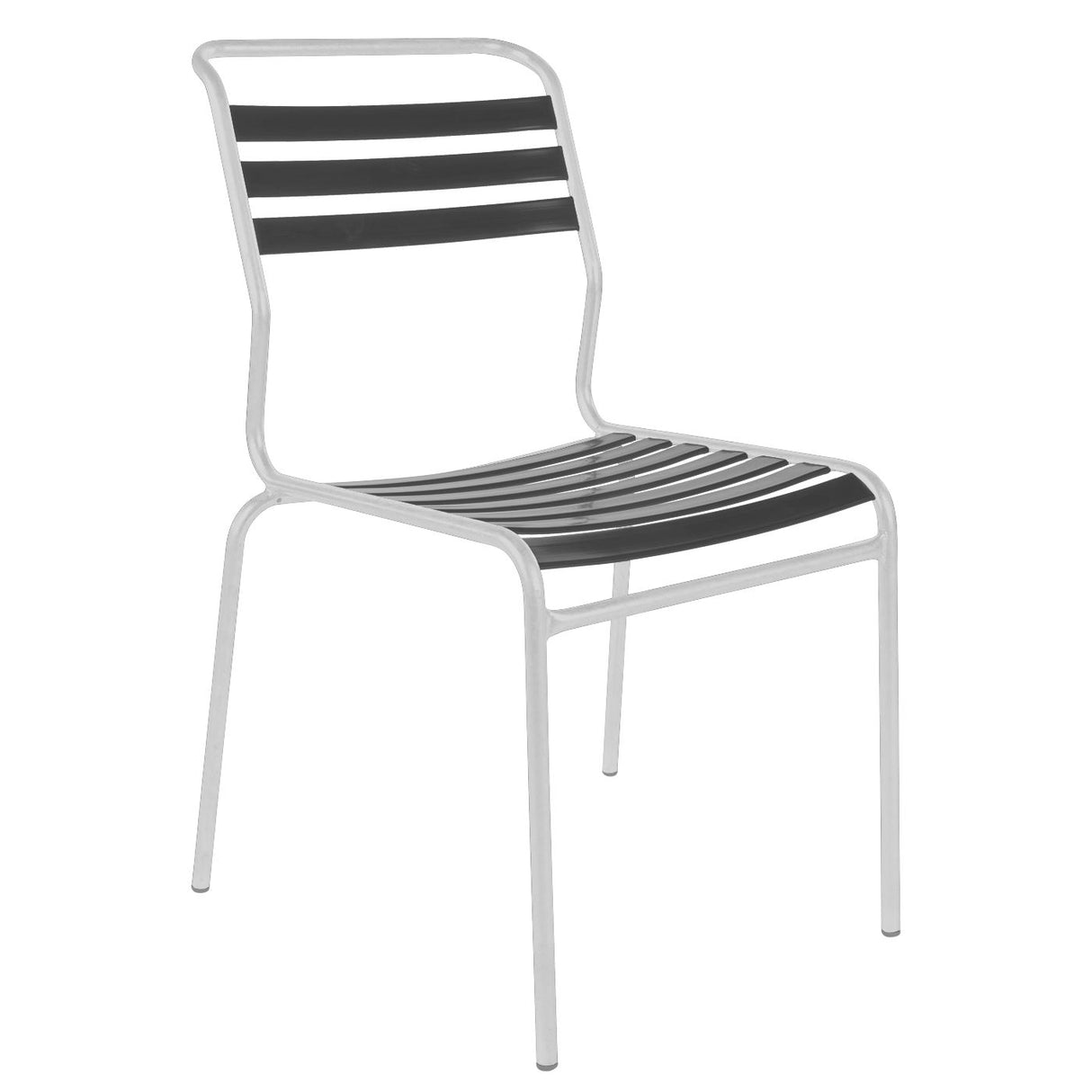 Schaffner Säntis Chaise à lattes Blanc 90 Anthracite 77