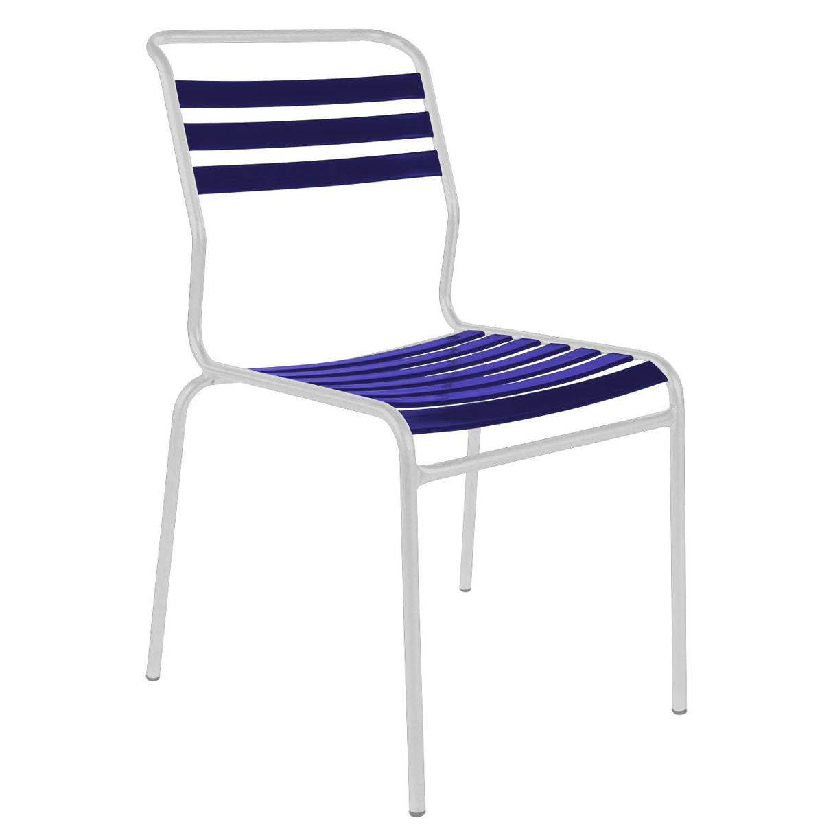Schaffner Säntis Chaise à lattes Blanc 90 Bleu 53