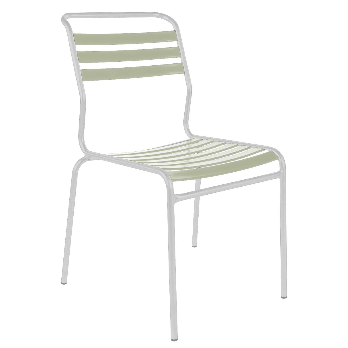 Schaffner Säntis Chaise à lattes Blanc 90 Vert pastel 64