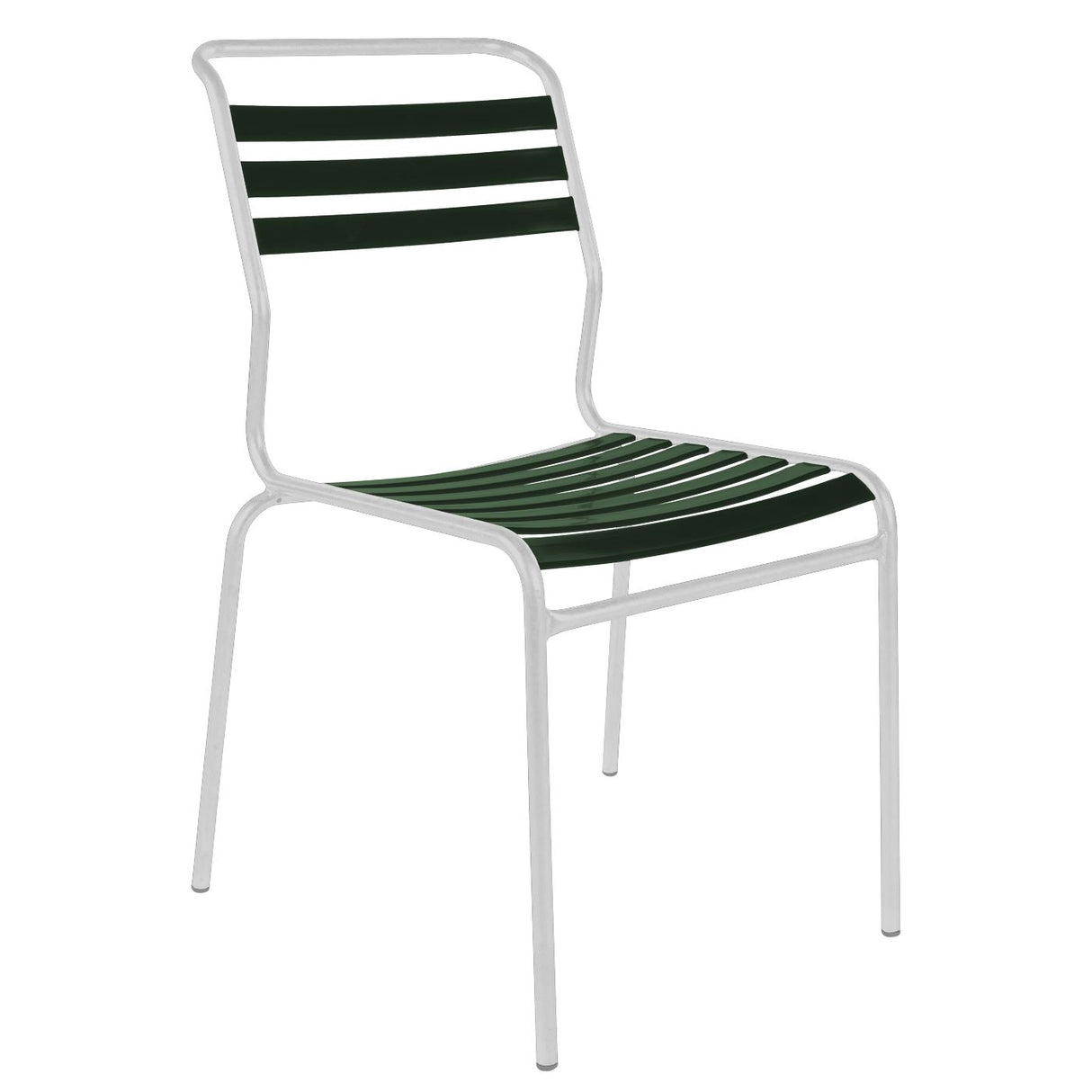 Schaffner Säntis Chaise à lattes Blanc 90 Vert sapin 66