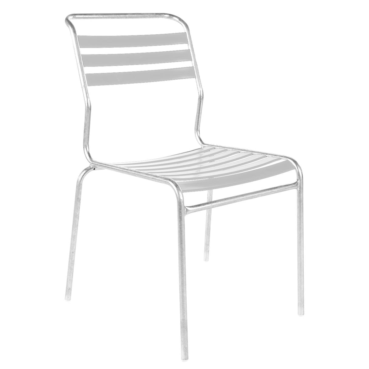 Schaffner Säntis Chaise à lattes Galvanisé à chaud 02 Blanc 90