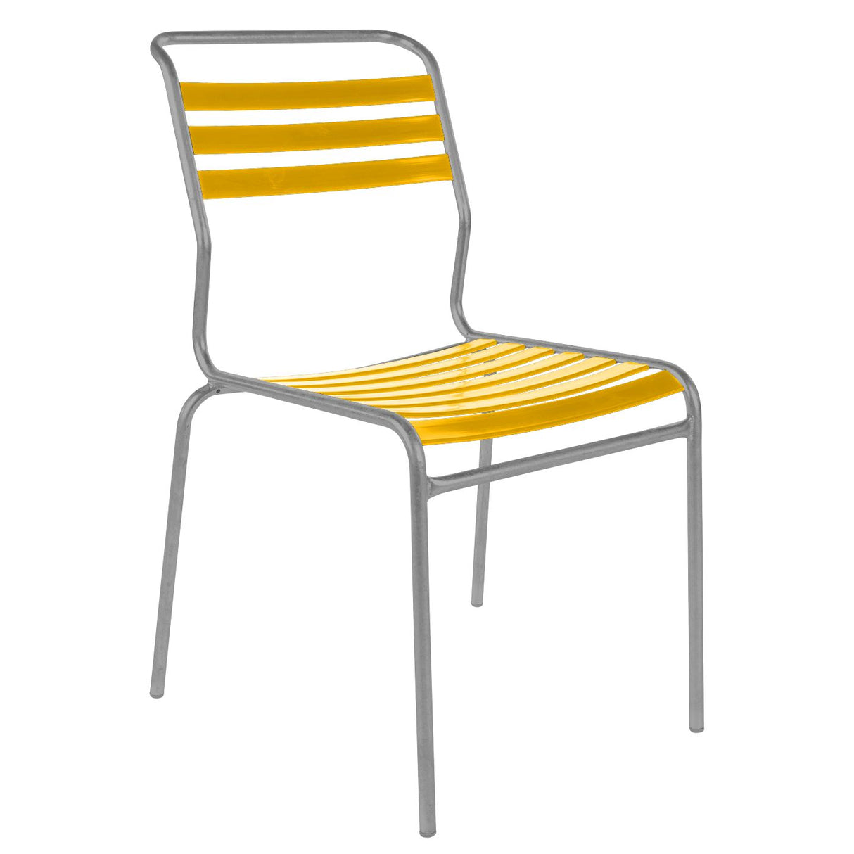 Schaffner Säntis Chaise à lattes Gris Argent 78 Jaune 11