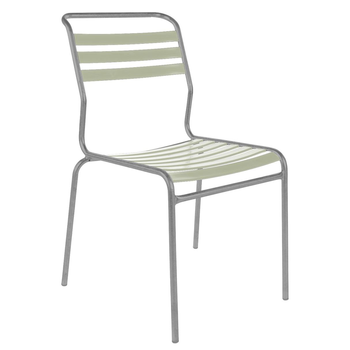 Schaffner Säntis Chaise à lattes Gris Argent 78 Vert pastel 64