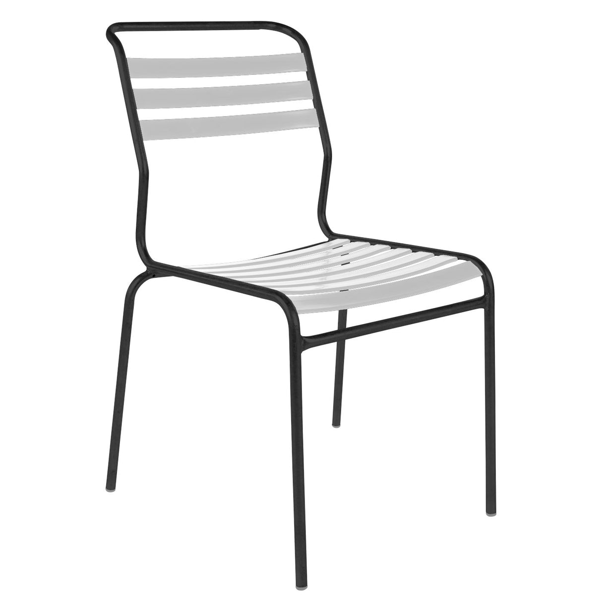 Schaffner Säntis Chaise à lattes Noir 91 Blanc 90