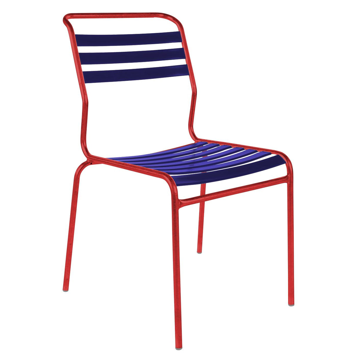 Schaffner Säntis Chaise à lattes Rouge 30 Bleu 53