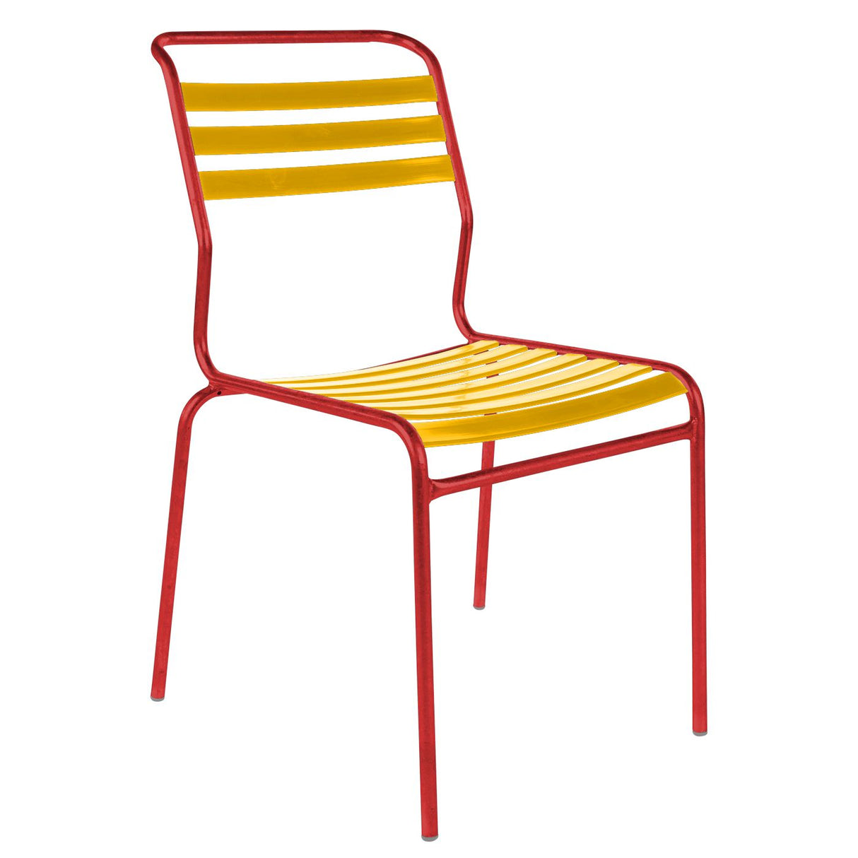 Schaffner Säntis Chaise à lattes Rouge 30 Jaune 11