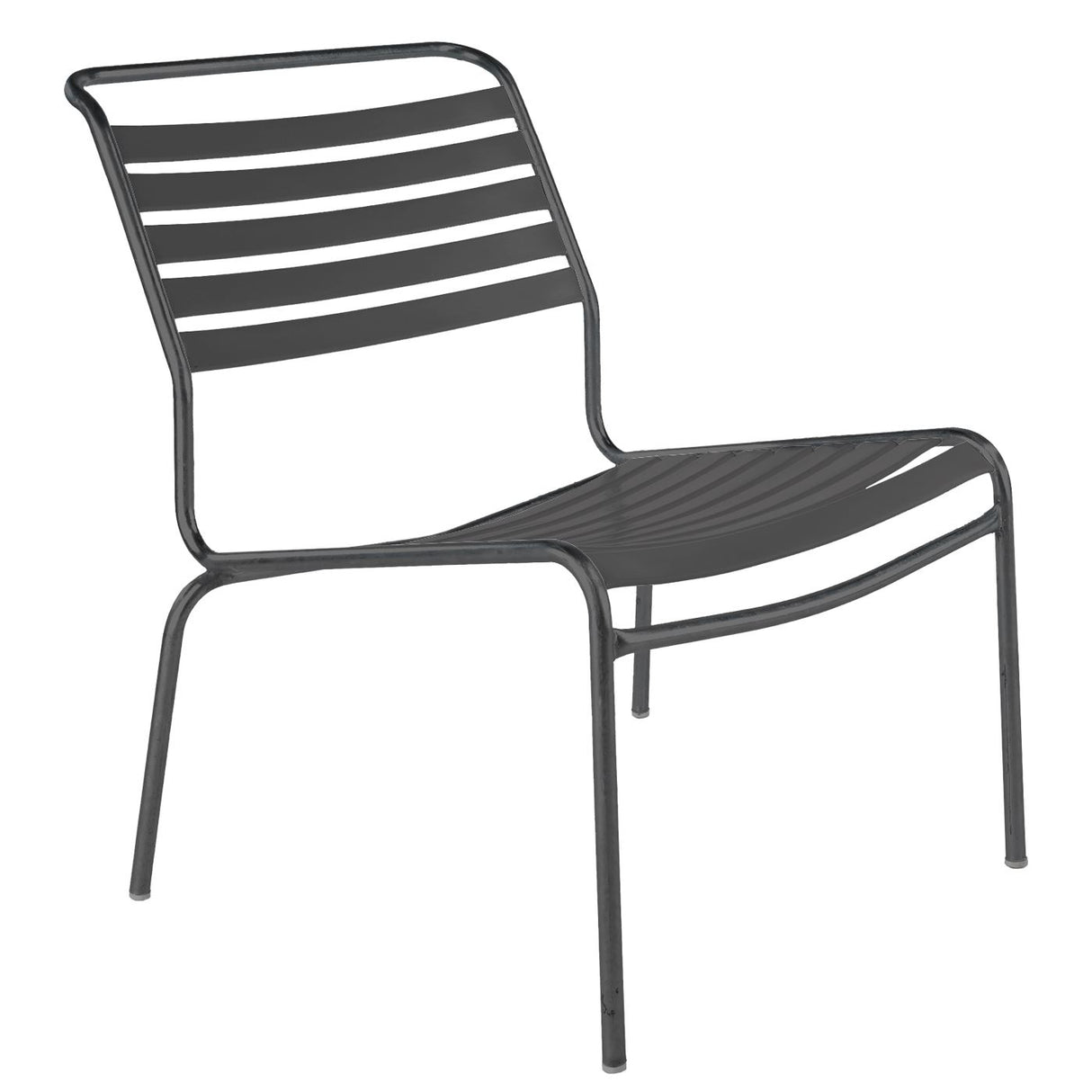 Schaffner Säntis Chaise basse à lattes Anthracite 77 Anthracite 77