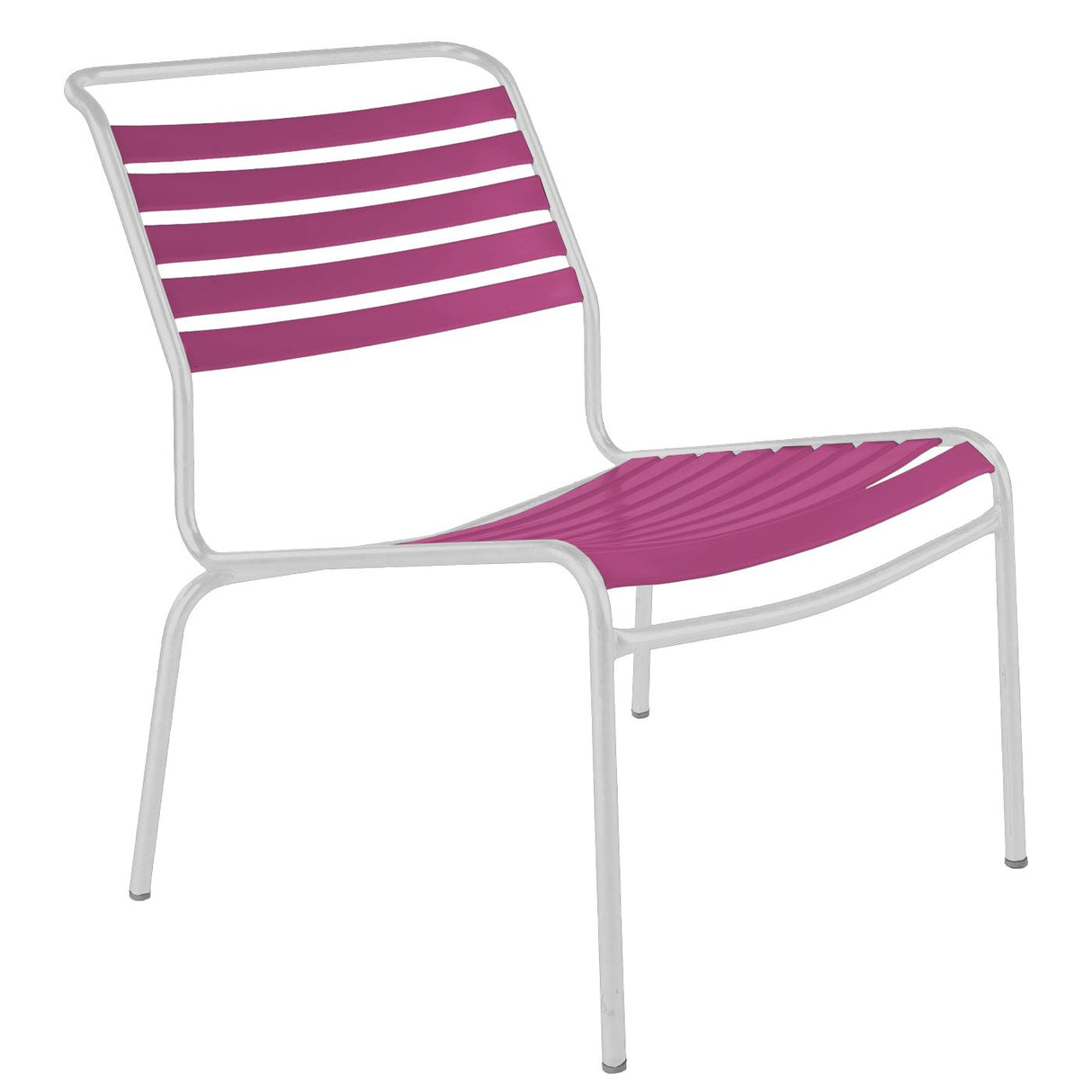 Schaffner Säntis Chaise basse à lattes Blanc 90 Rose 41
