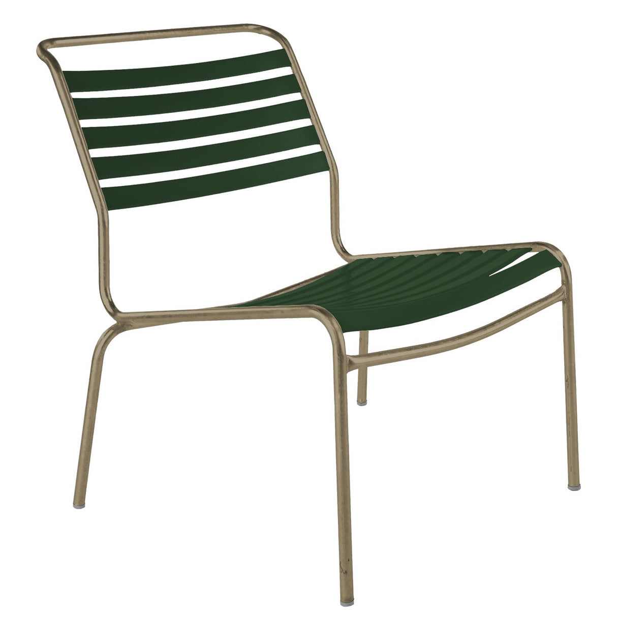 Schaffner Säntis Chaise basse à lattes Champagne 85 Vert sapin 66