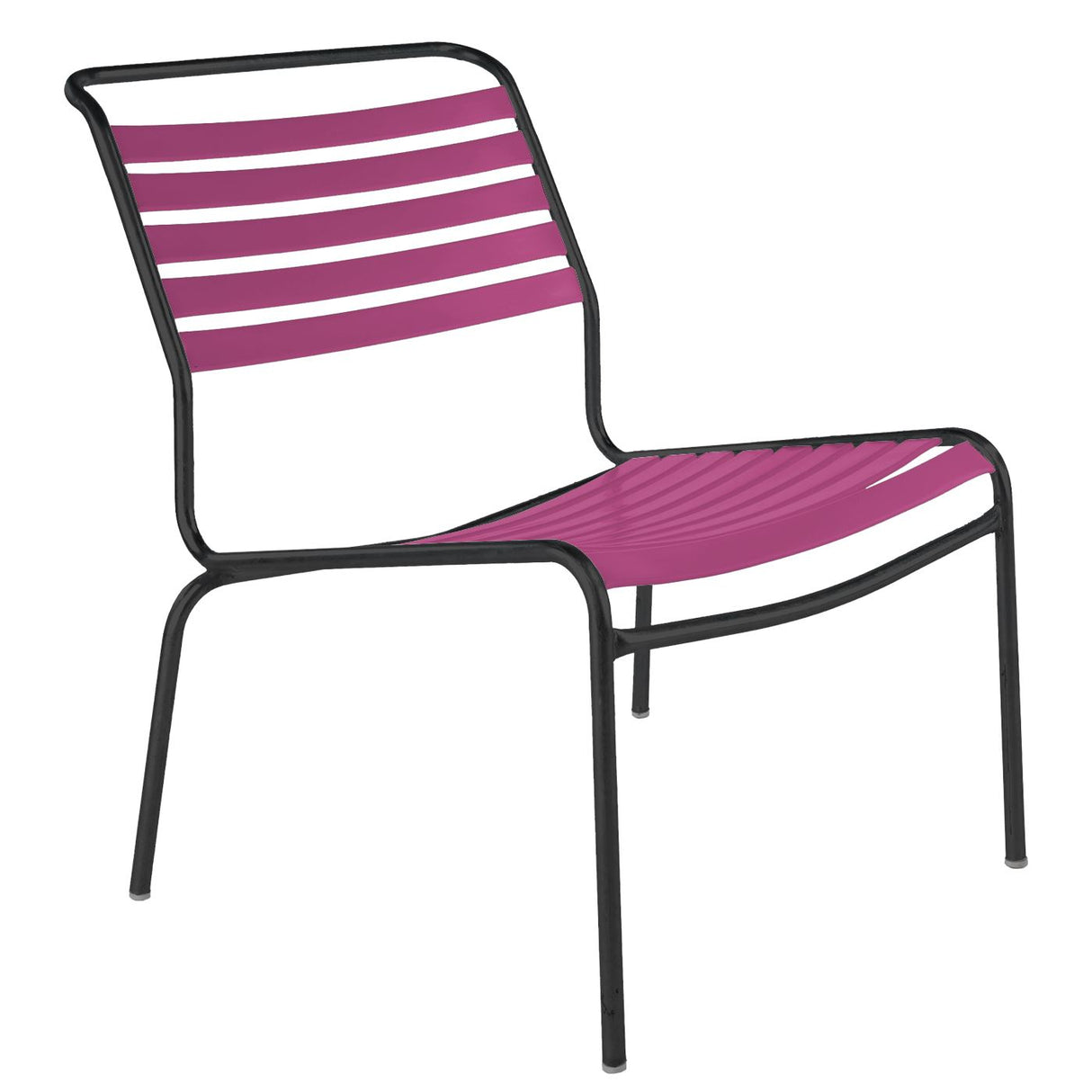 Schaffner Säntis Chaise basse à lattes Noir 91 Rose 41
