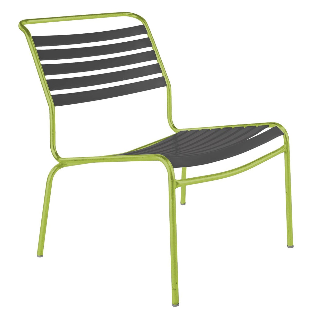 Schaffner Säntis Chaise basse à lattes Vert Clair 63 Anthracite 77
