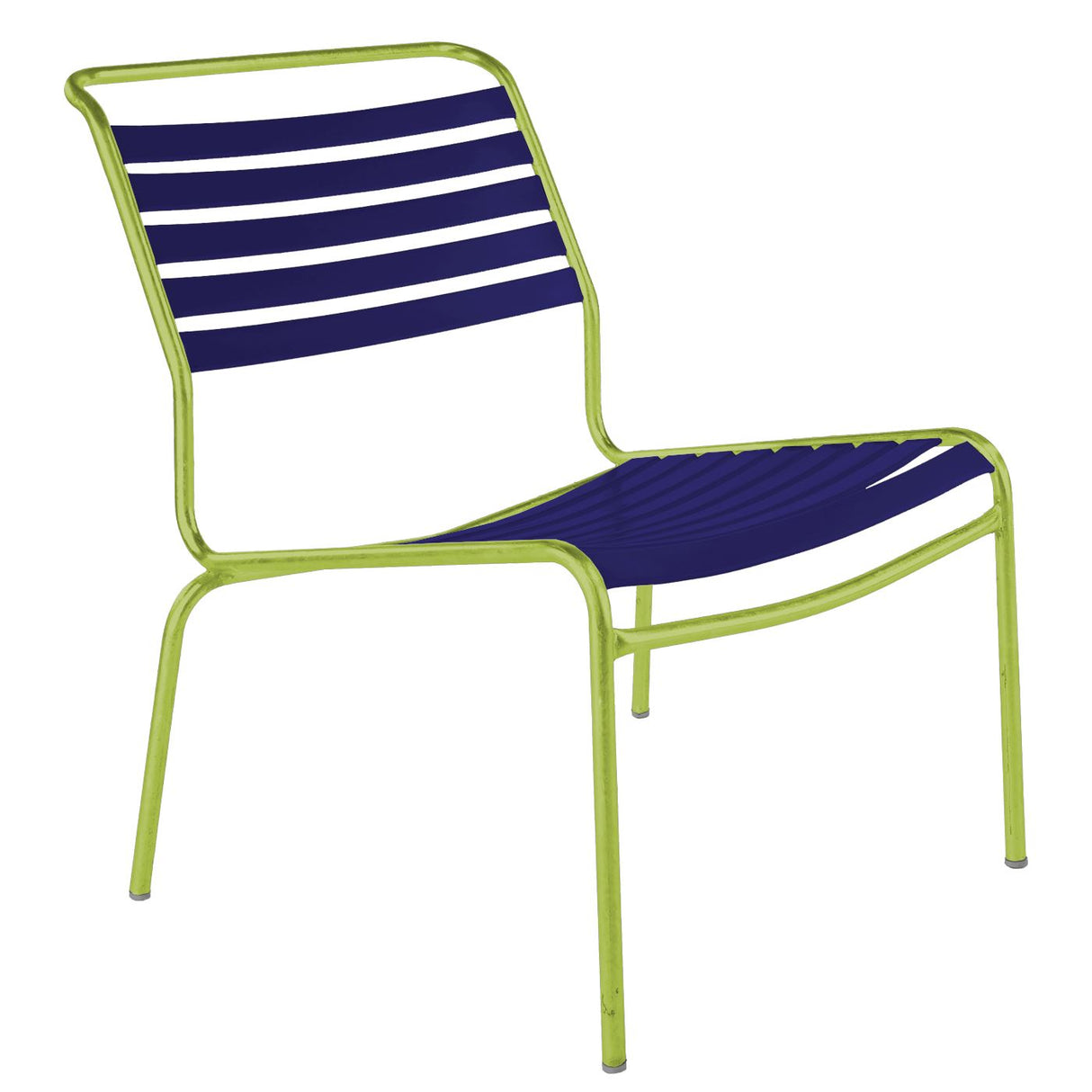Schaffner Säntis Chaise basse à lattes Vert Clair 63 Bleu 53