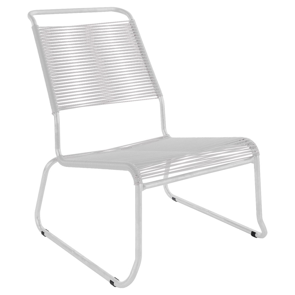Schaffner Säntis Chaise basse haut dossier luge Spaghetti Blanc 90 Blanc 90