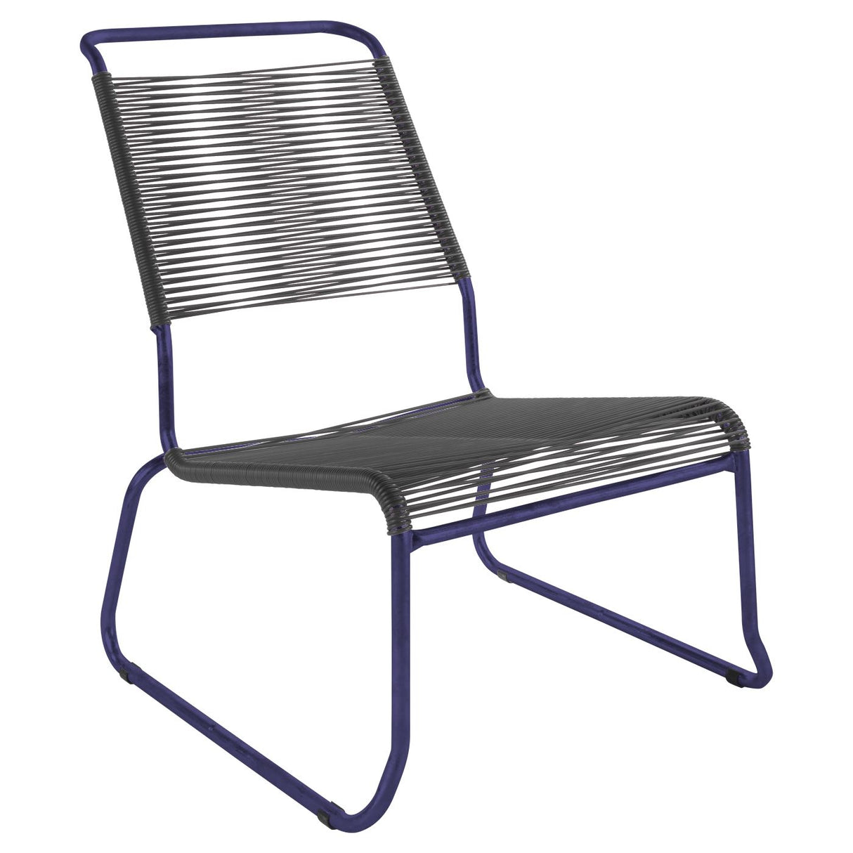 Schaffner Säntis Chaise basse haut dossier luge Spaghetti Bleu 53 Anthracite 77