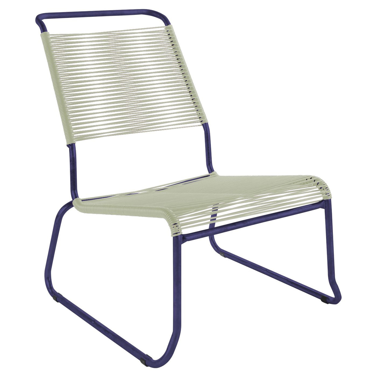 Schaffner Säntis Chaise basse haut dossier luge Spaghetti Bleu 53 Vert pastel 64