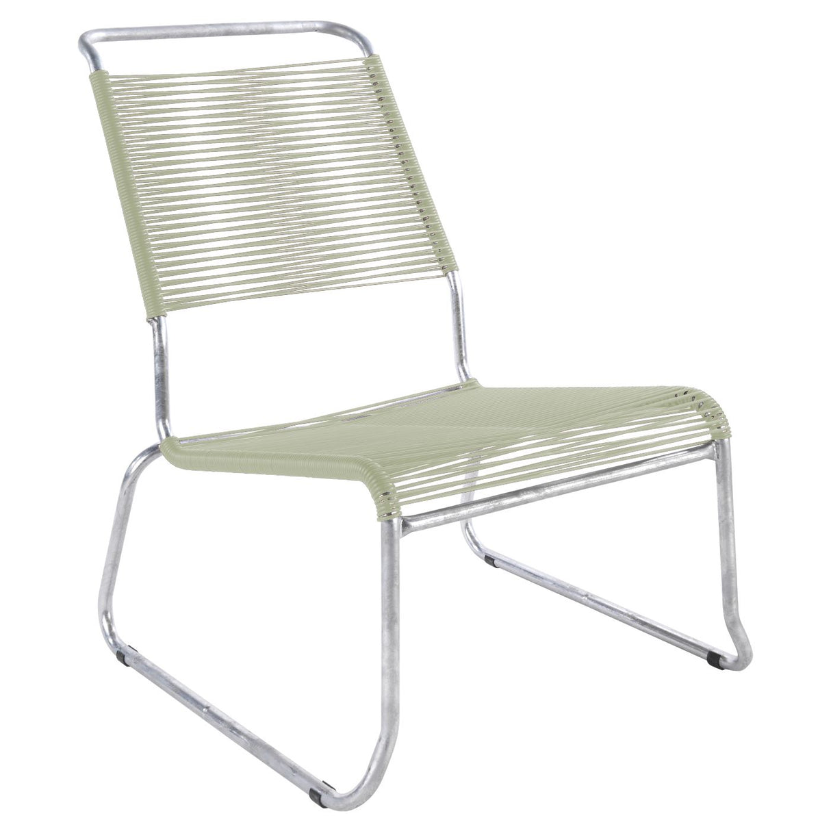 Schaffner Säntis Chaise basse haut dossier luge Spaghetti Galvanisé à chaud 02 Vert pastel 64