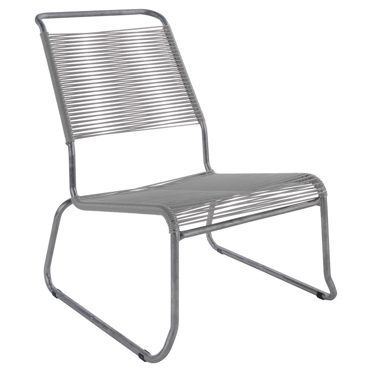 Schaffner Säntis Chaise basse haut dossier luge Spaghetti Graphite 73 Gris Argent 78