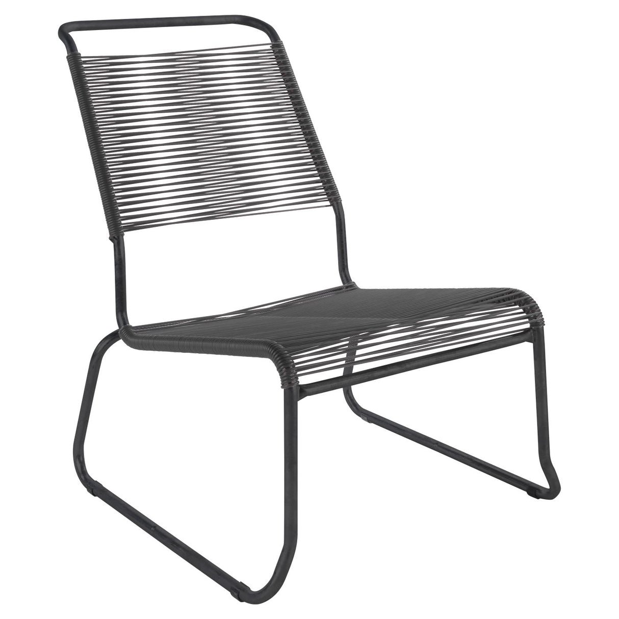 Schaffner Säntis Chaise basse haut dossier luge Spaghetti Noir 91 Anthracite 77