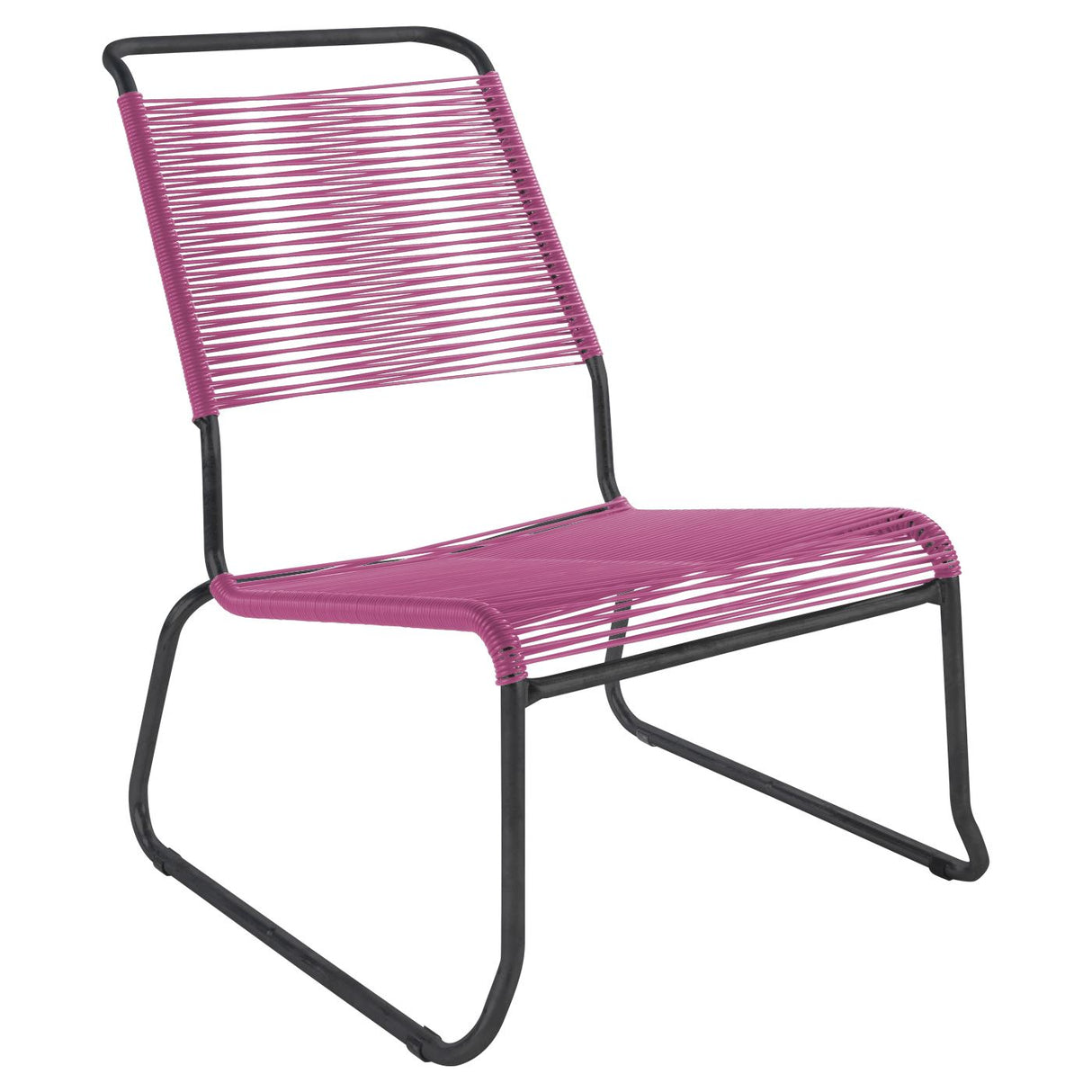Schaffner Säntis Chaise basse haut dossier luge Spaghetti Noir 91 Rose 41