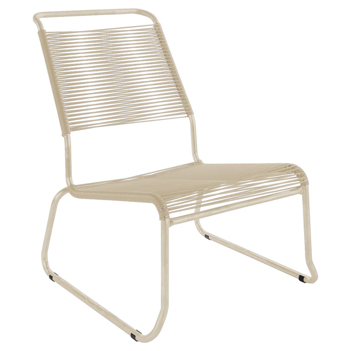 Schaffner Säntis Chaise basse haut dossier luge Spaghetti Sable Pastel 15 Sable pastel 15