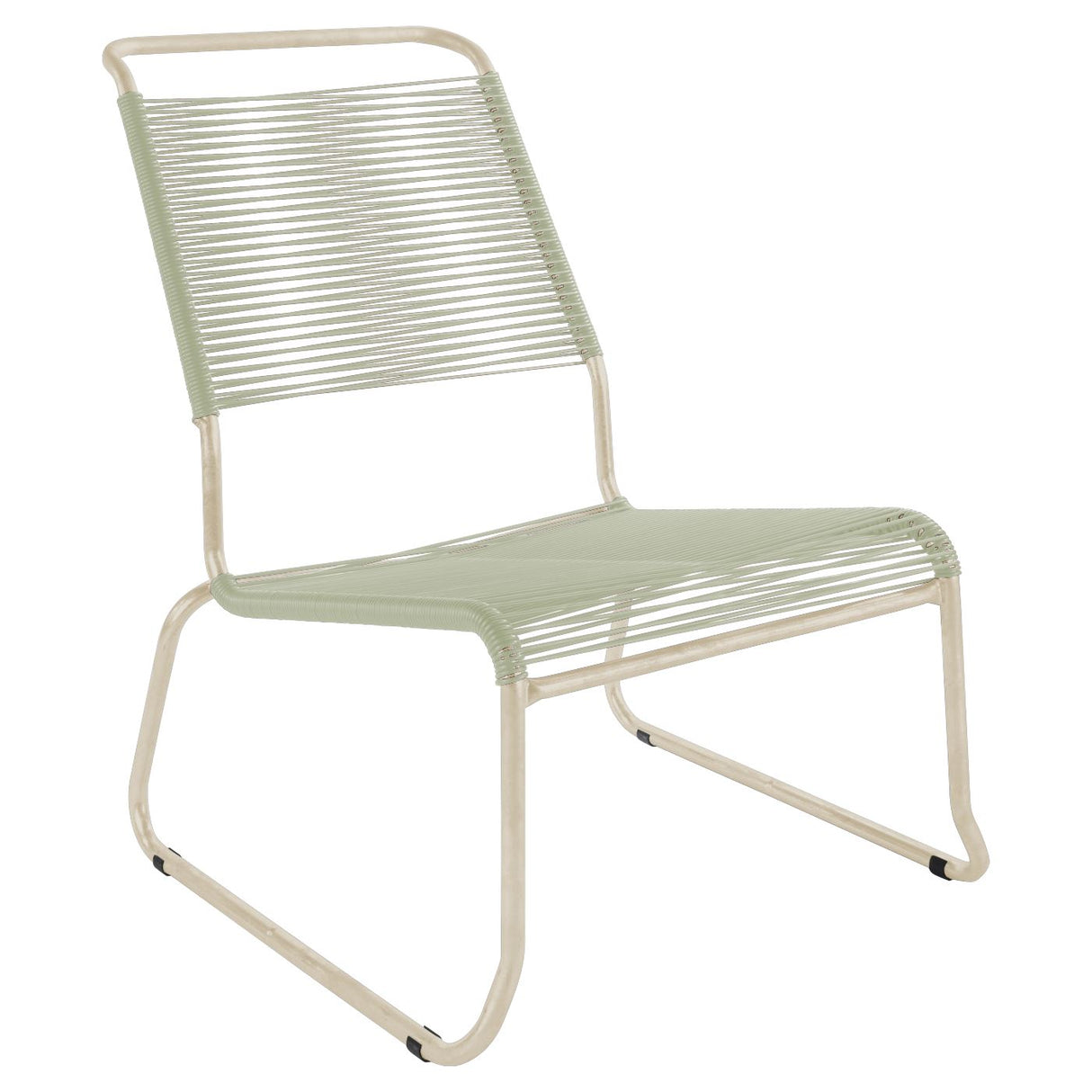 Schaffner Säntis Chaise basse haut dossier luge Spaghetti Sable Pastel 15 Vert pastel 64