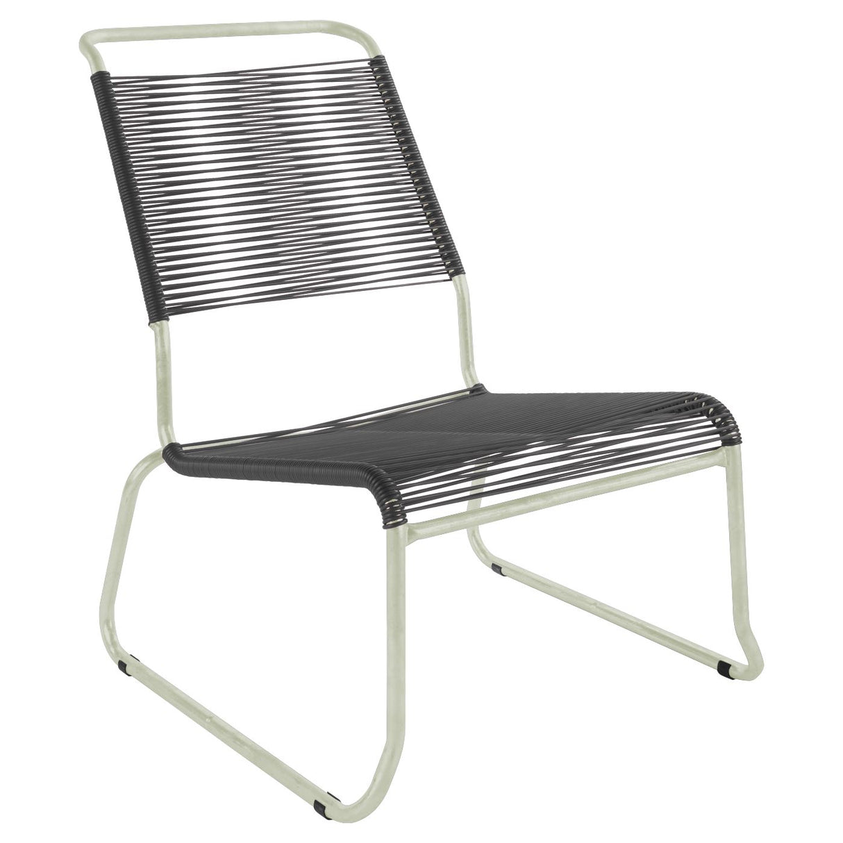 Schaffner Säntis Chaise basse haut dossier luge Spaghetti Vert Pastel 64 Anthracite 77