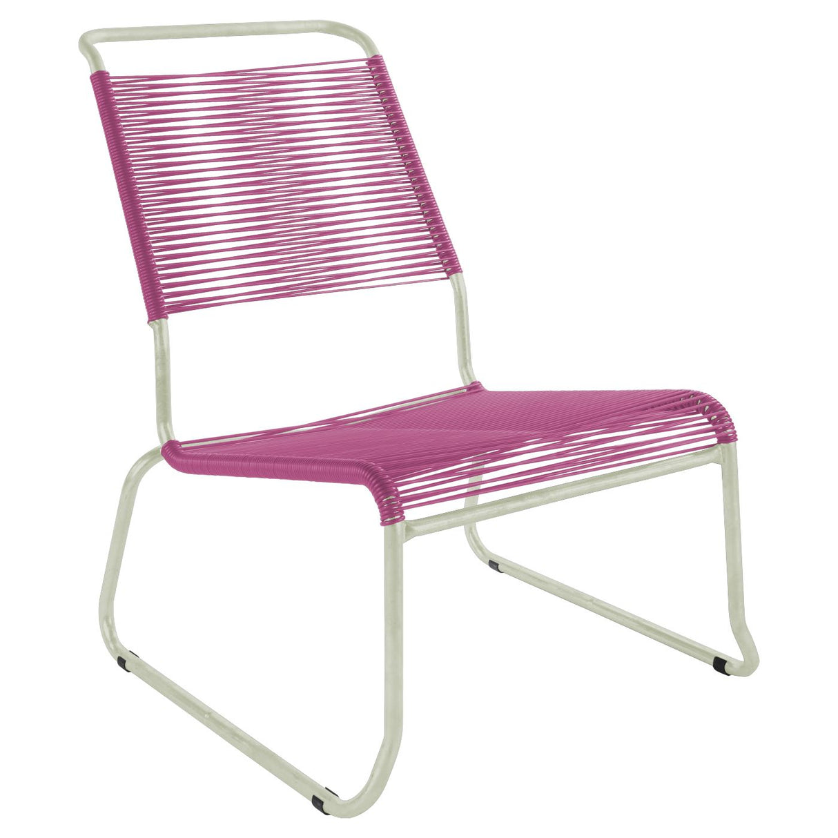 Schaffner Säntis Chaise basse haut dossier luge Spaghetti Vert Pastel 64 Rose 41