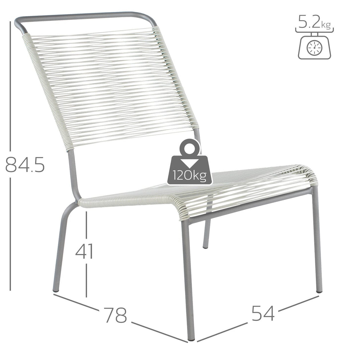 Schaffner Säntis Chaise basse haut dossier Spaghetti