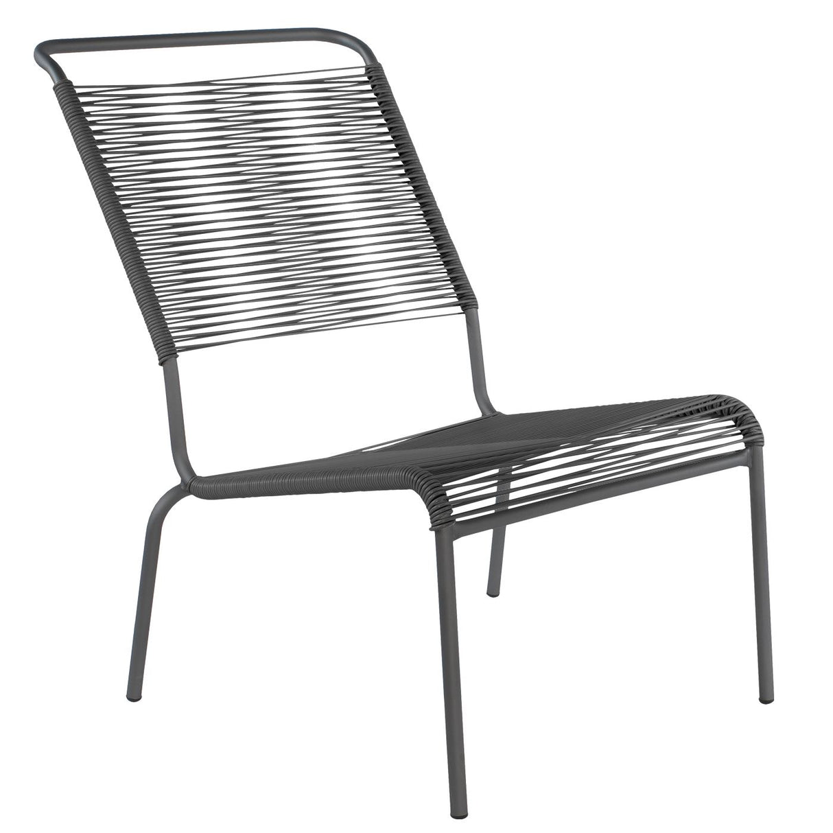 Schaffner Säntis Chaise basse haut dossier Spaghetti Anthracite 77 Anthracite 77