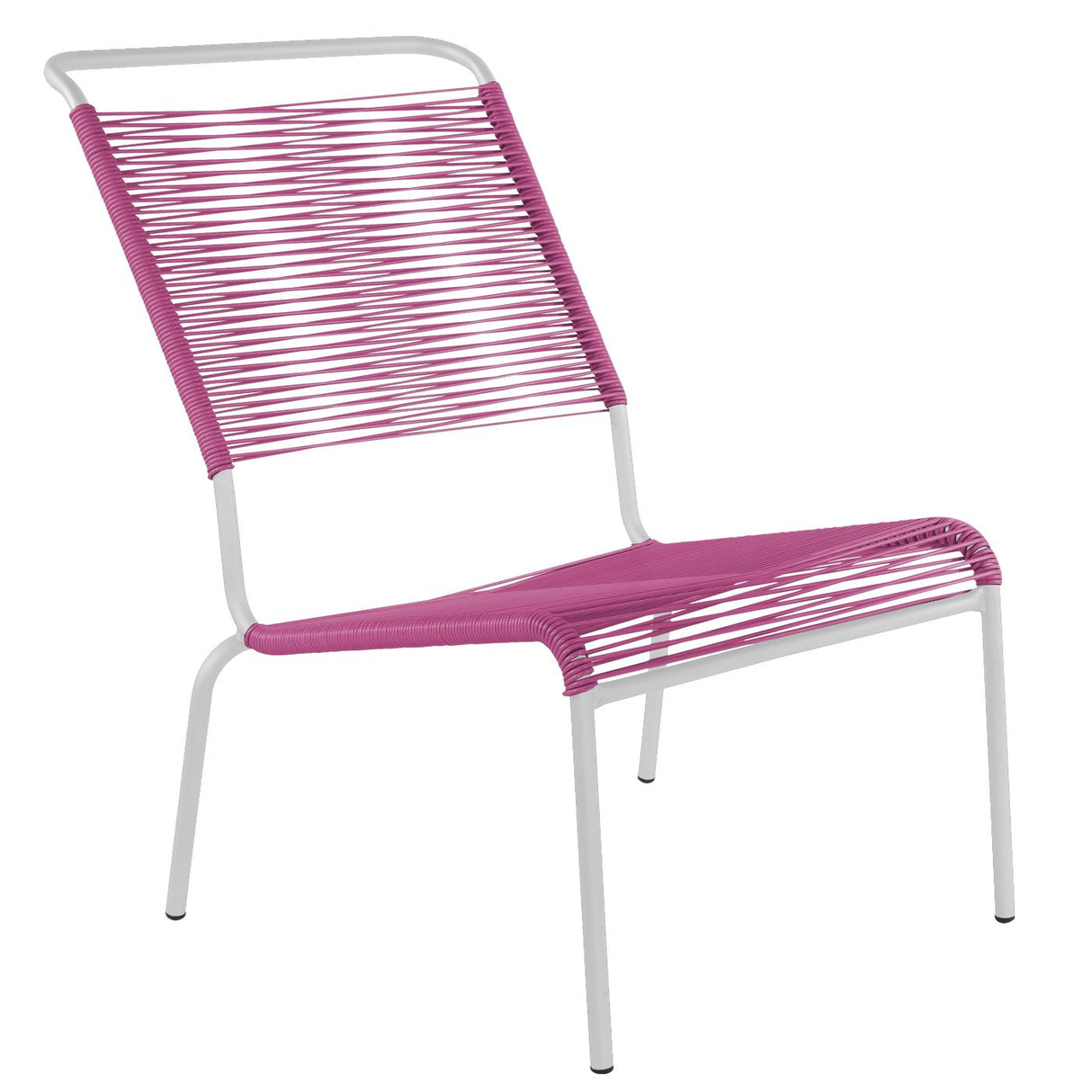 Schaffner Säntis Chaise basse haut dossier Spaghetti Blanc 90 Rose 41