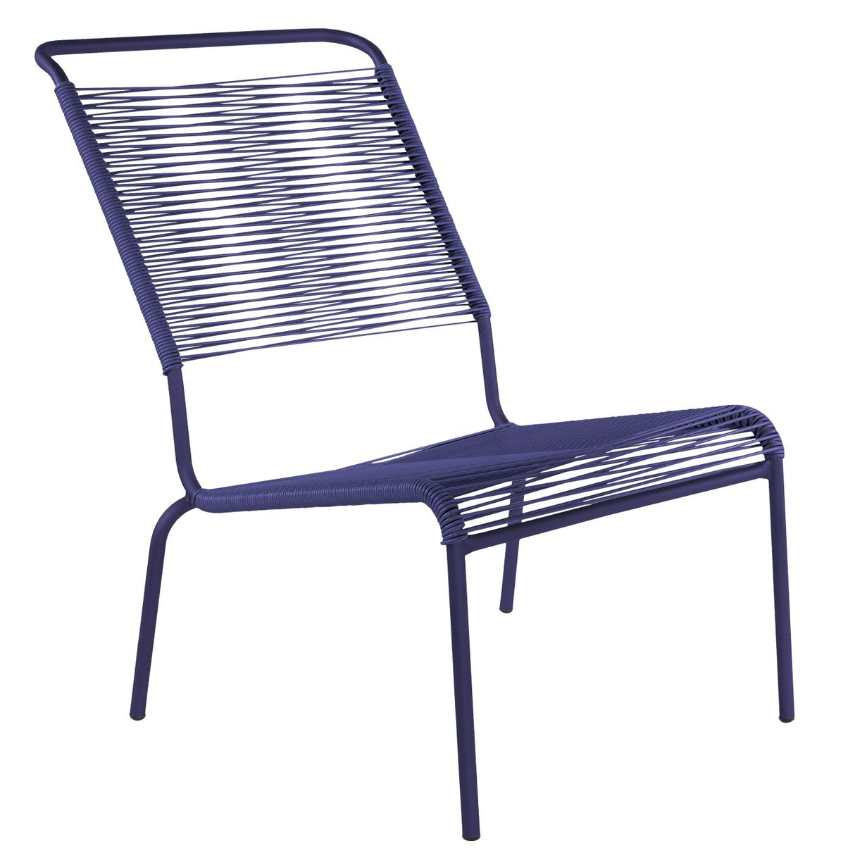Schaffner Säntis Chaise basse haut dossier Spaghetti Bleu 53 Bleu 53