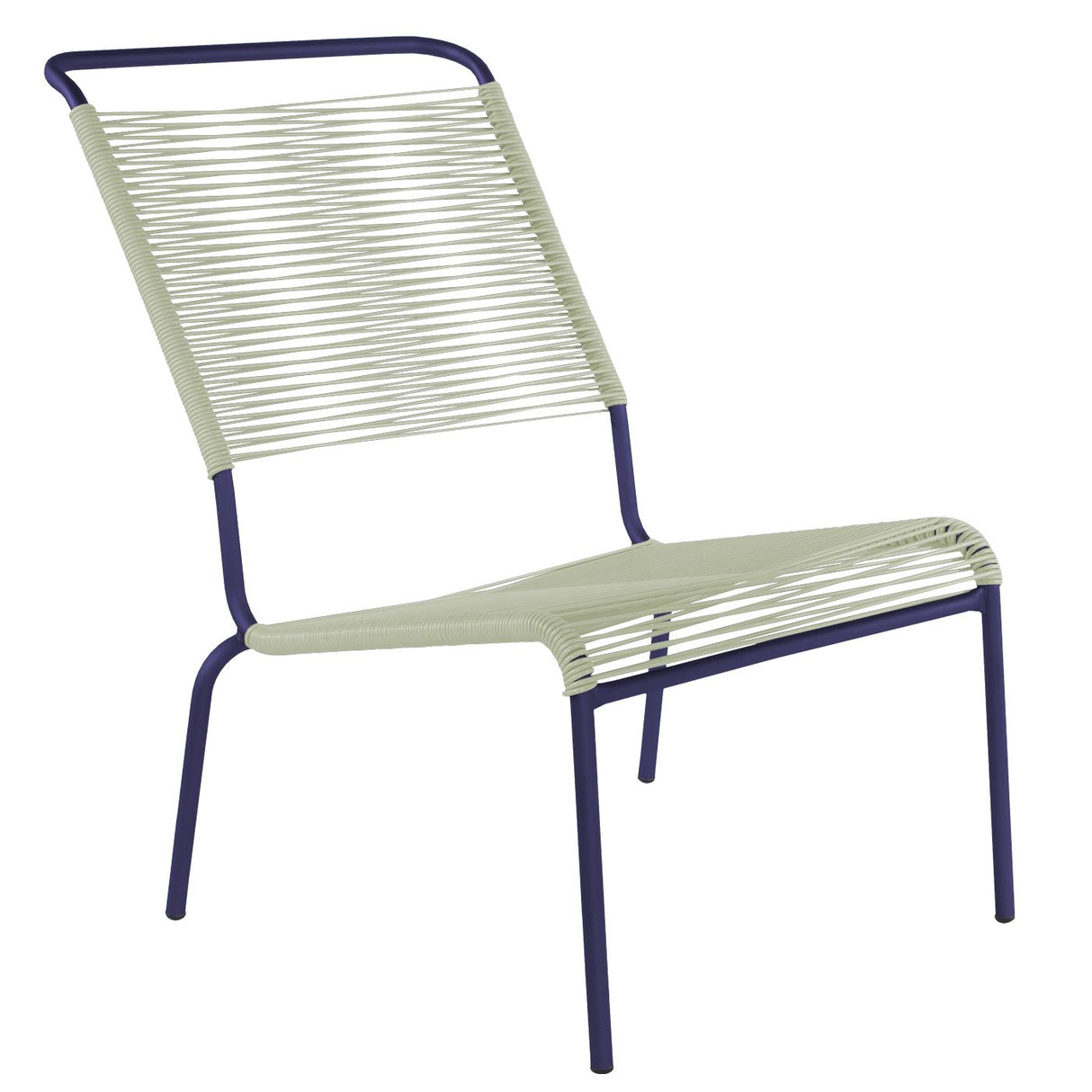Schaffner Säntis Chaise basse haut dossier Spaghetti Bleu 53 Vert pastel 64