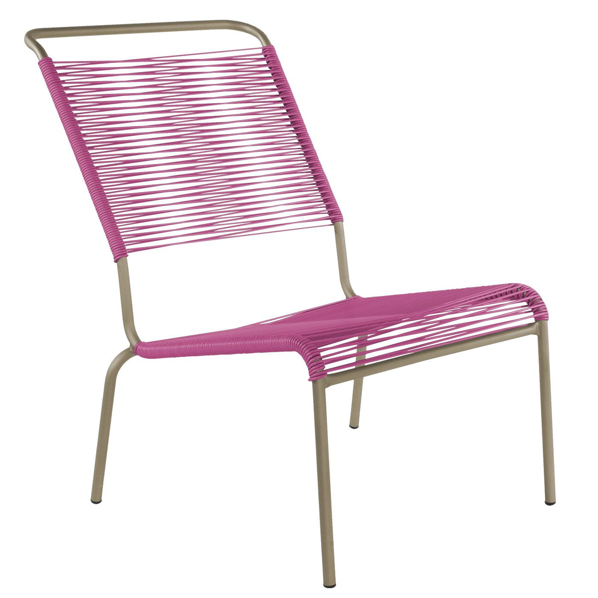 Schaffner Säntis Chaise basse haut dossier Spaghetti Champagne 85 Rose 41