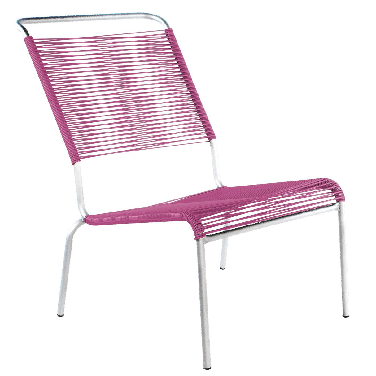 Schaffner Säntis Chaise basse haut dossier Spaghetti Galvanisé à chaud 02 Rose 41