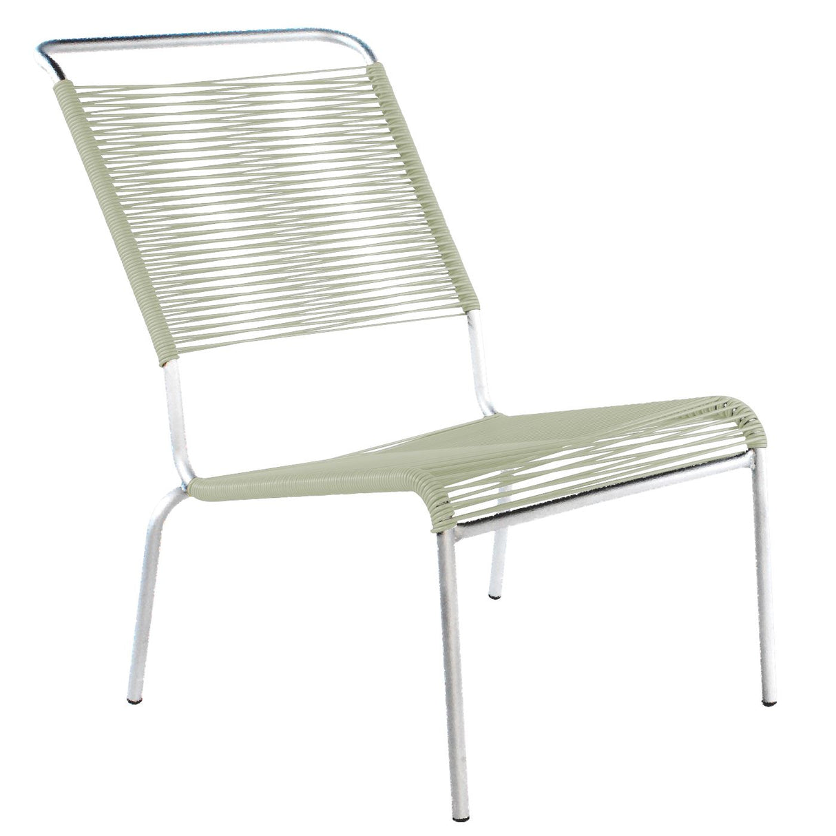 Schaffner Säntis Chaise basse haut dossier Spaghetti Galvanisé à chaud 02 Vert pastel 64