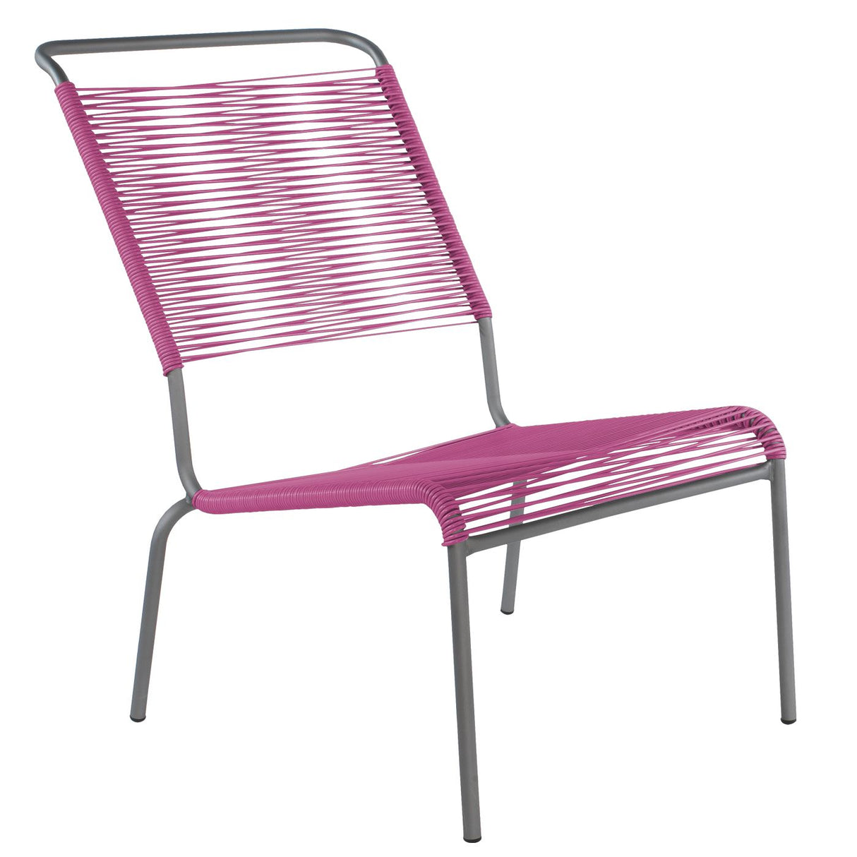 Schaffner Säntis Chaise basse haut dossier Spaghetti Graphite 73 Rose 41