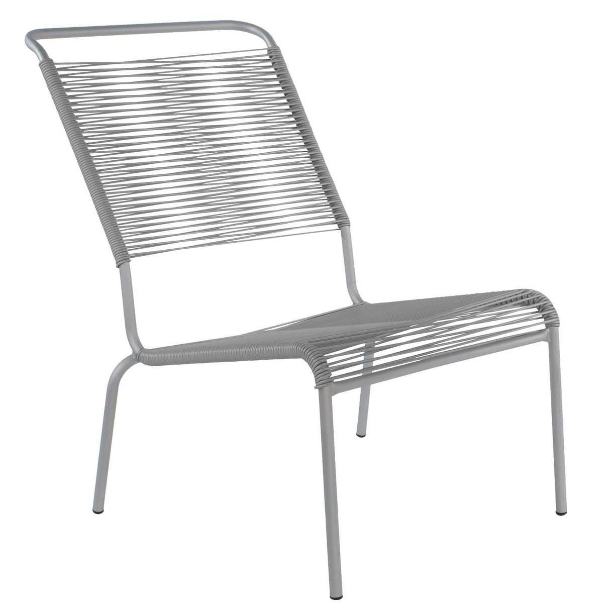 Schaffner Säntis Chaise basse haut dossier Spaghetti Gris Argent 78 Gris Argent 78