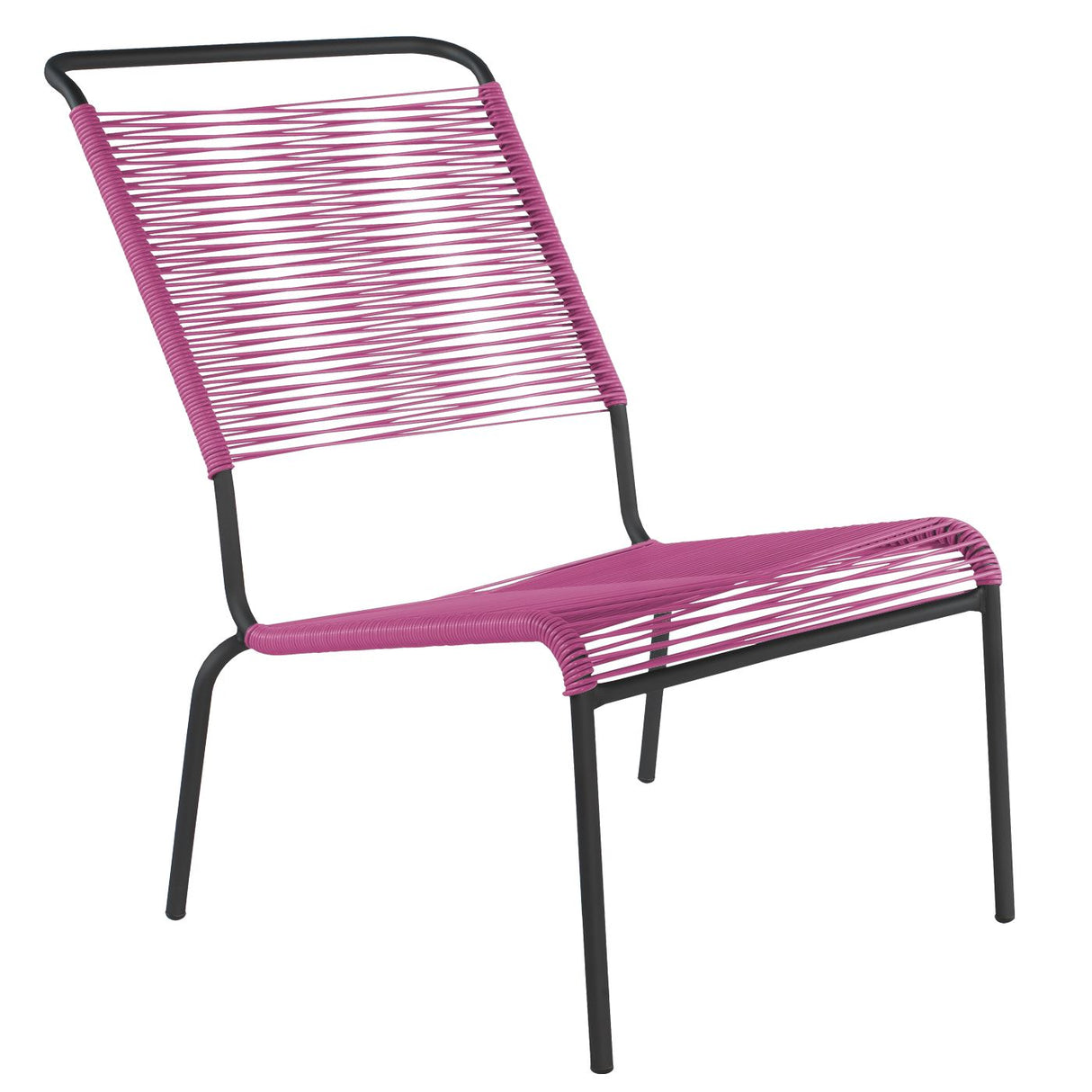 Schaffner Säntis Chaise basse haut dossier Spaghetti Noir 91 Rose 41