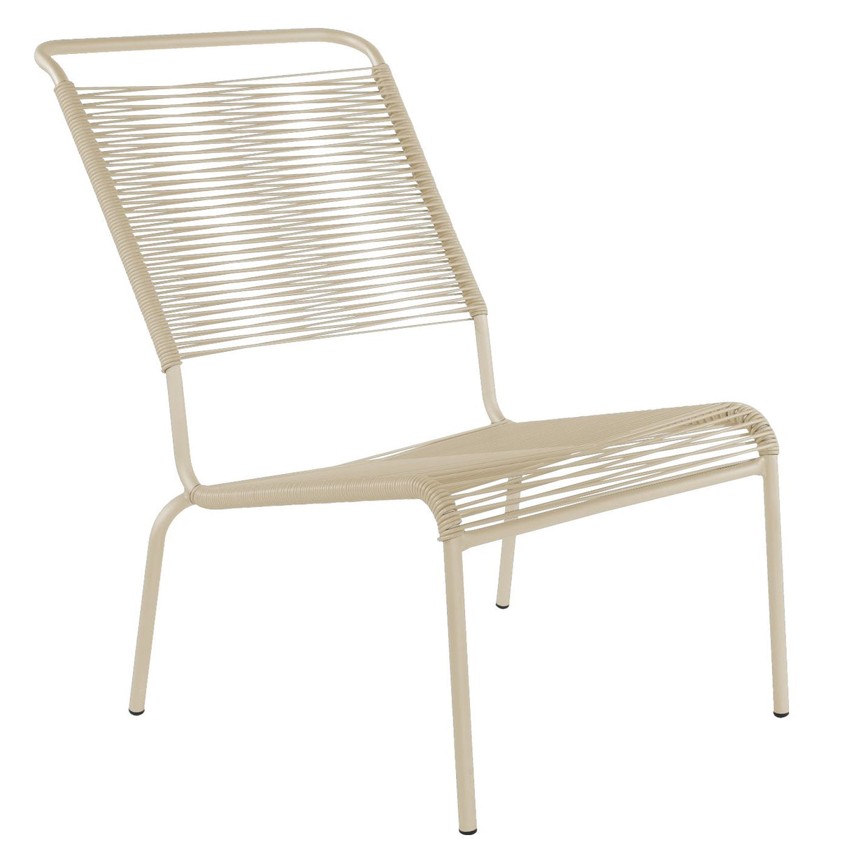 Schaffner Säntis Chaise basse haut dossier Spaghetti Sable Pastel 15 Sable pastel 15