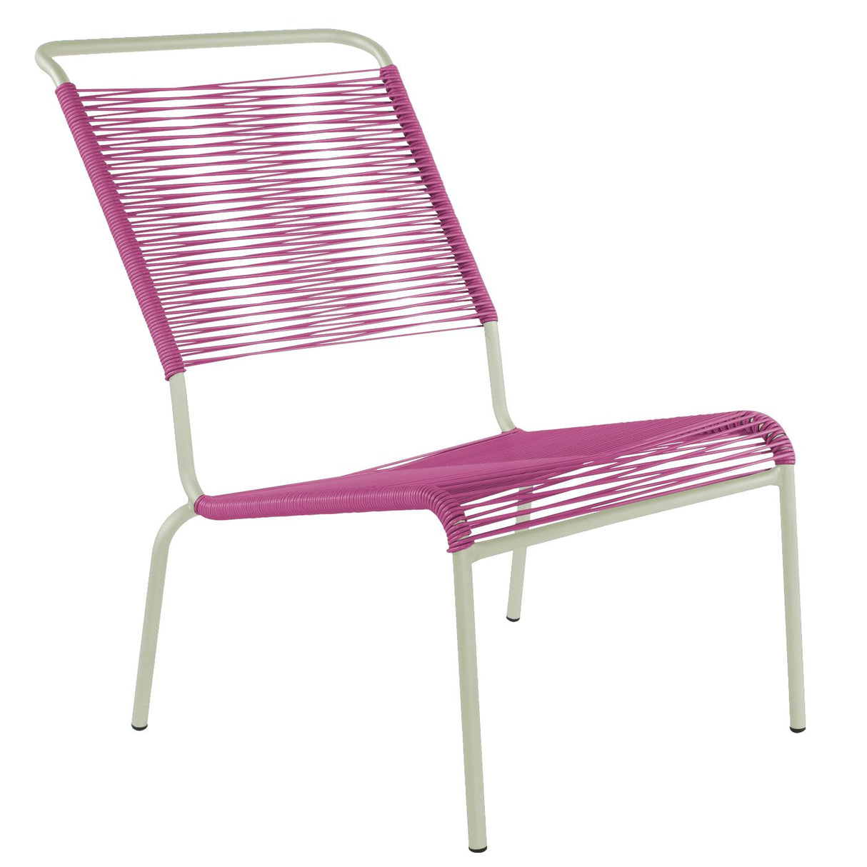Schaffner Säntis Chaise basse haut dossier Spaghetti Vert Pastel 64 Rose 41