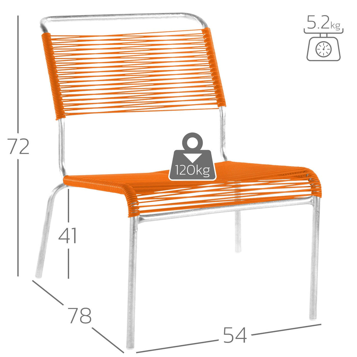 Schaffner Säntis Chaise basse Spaghetti