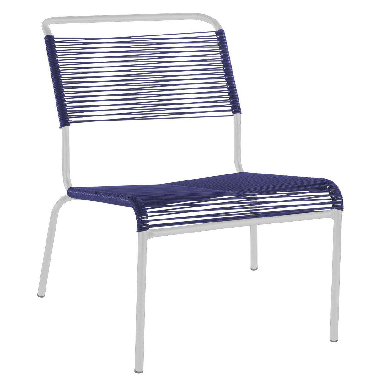 Schaffner Säntis Chaise basse Spaghetti Blanc 90 Bleu 53