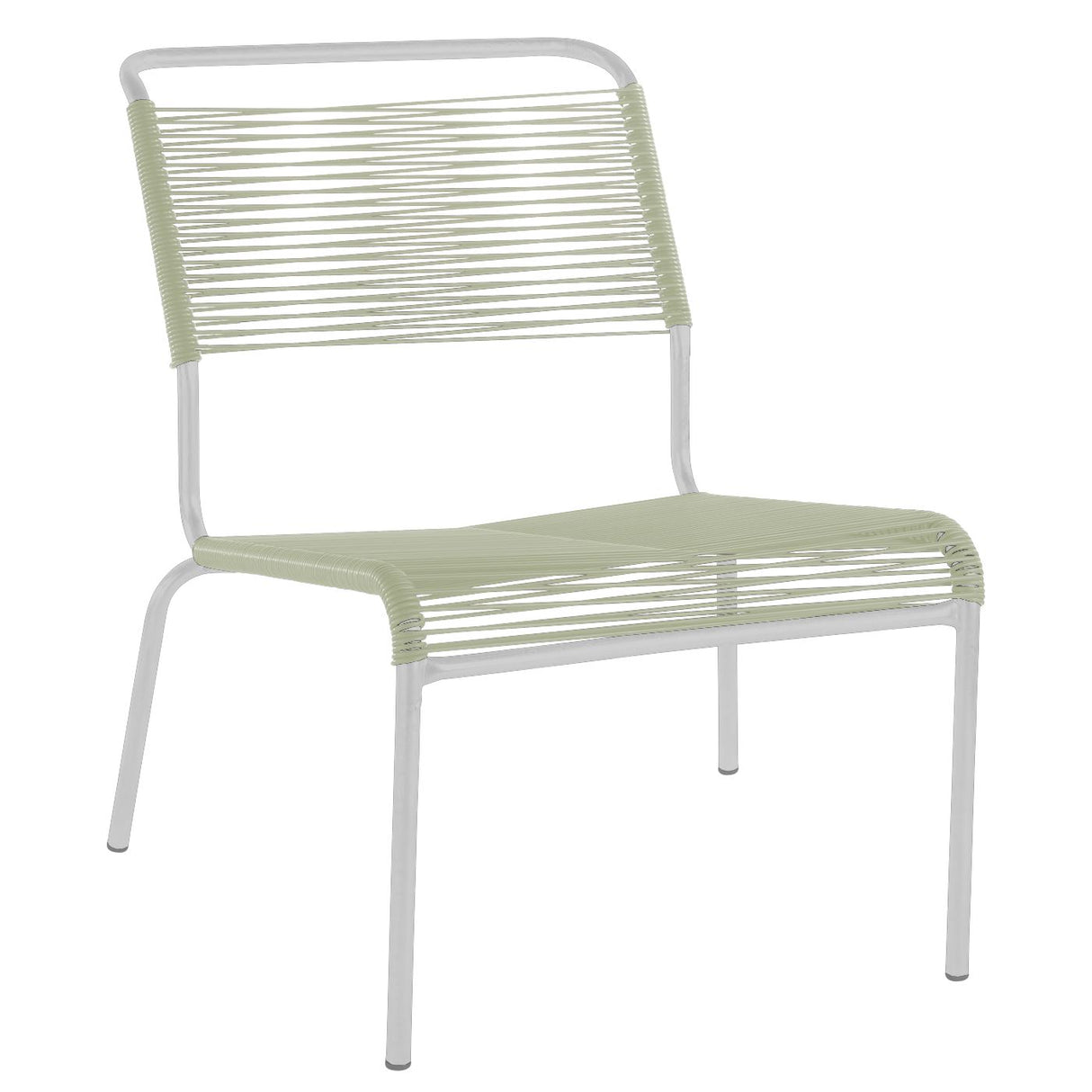 Schaffner Säntis Chaise basse Spaghetti Blanc 90 Vert pastel 64