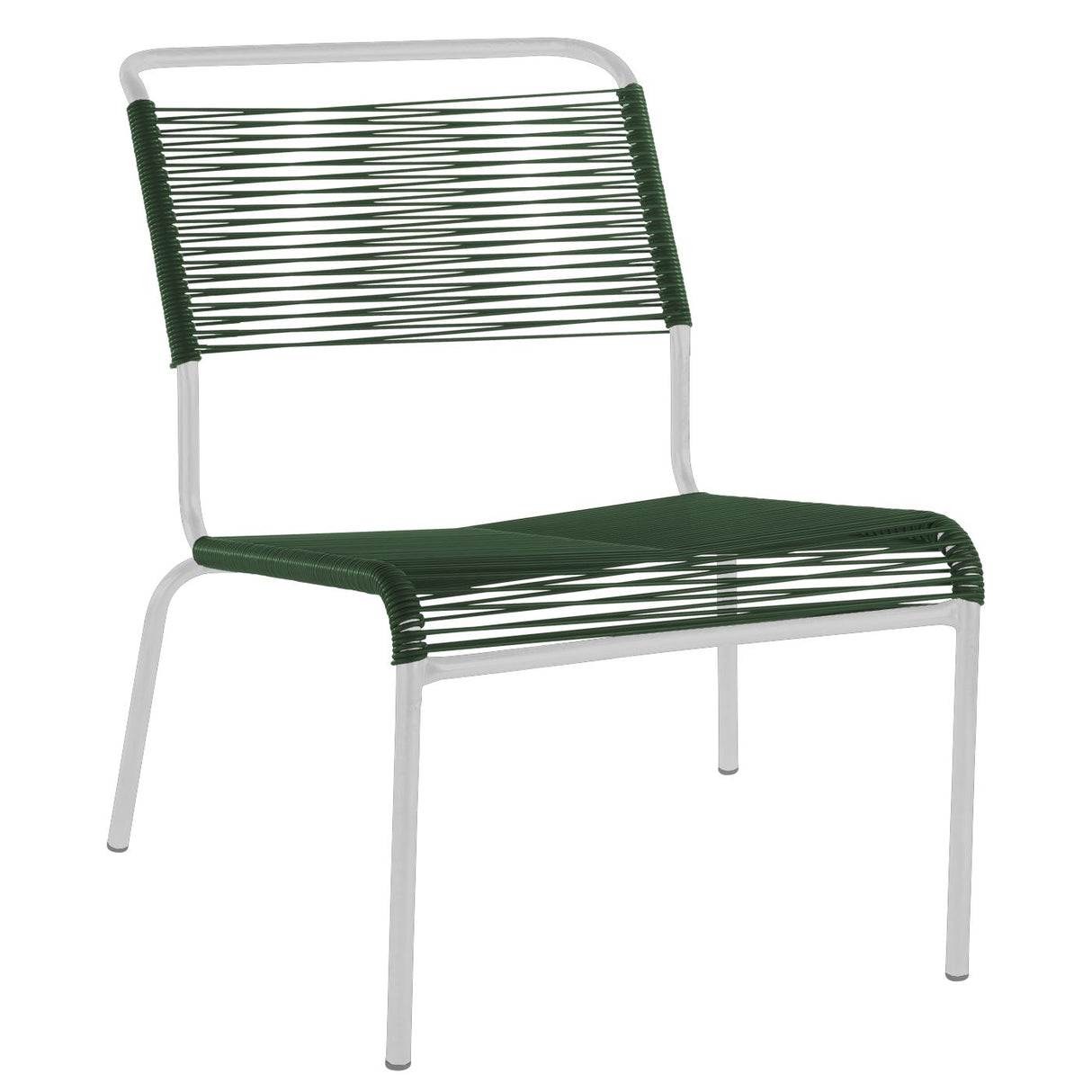 Schaffner Säntis Chaise basse Spaghetti Blanc 90 Vert Sapin 66