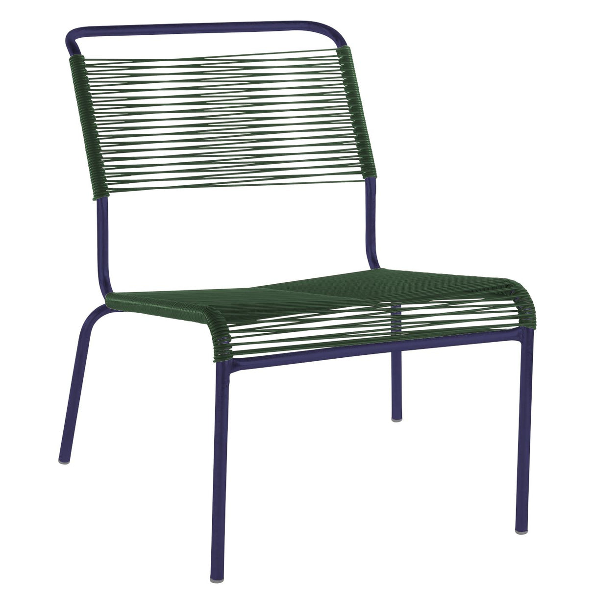 Schaffner Säntis Chaise basse Spaghetti Bleu 53 Vert Sapin 66